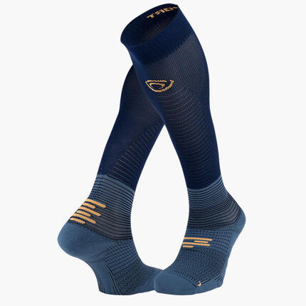 Chaussettes Run Marathon compression bleu