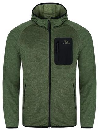 Pull sport Loap Molt homme à capuche, vert