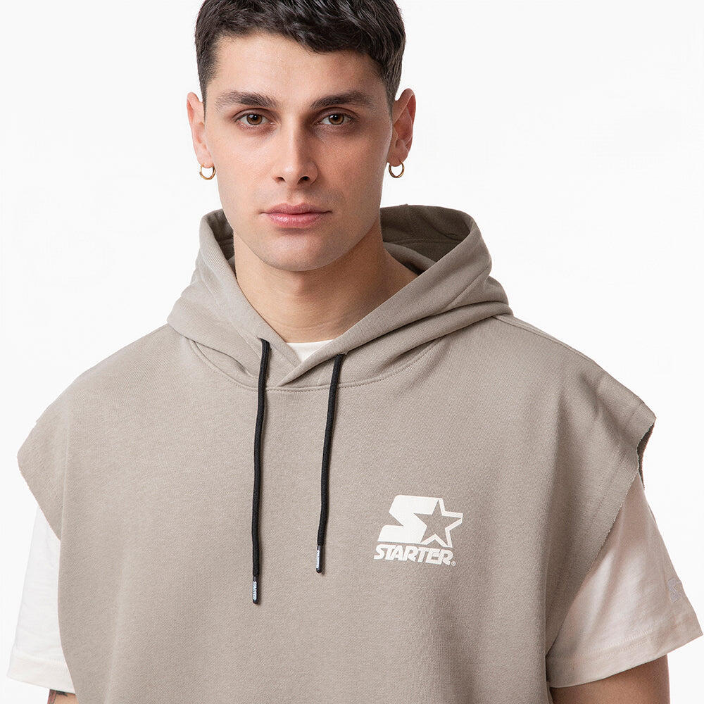 Gilet con cappuccio Iconic Starter TAUPE 5/7