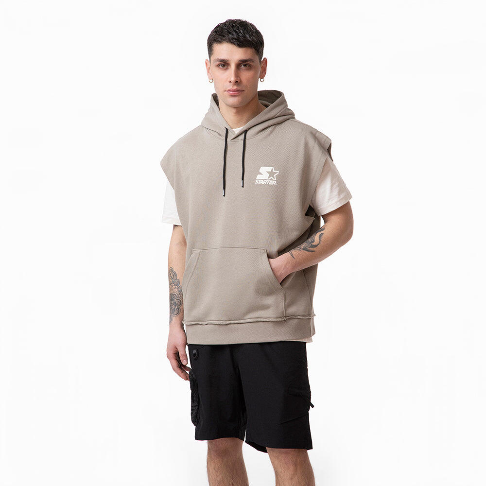 Gilet con cappuccio Iconic Starter TAUPE 4/7