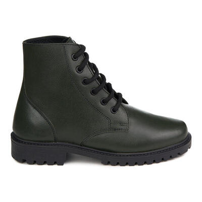 Dechase dameslaarzen natuurlijk leer keff groen fijn reliëf groen