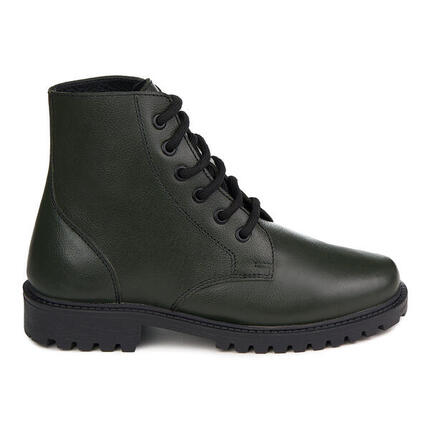 Bottes femme Dechase en cuir vert.