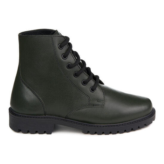 Bottes femme Dechase en cuir vert.