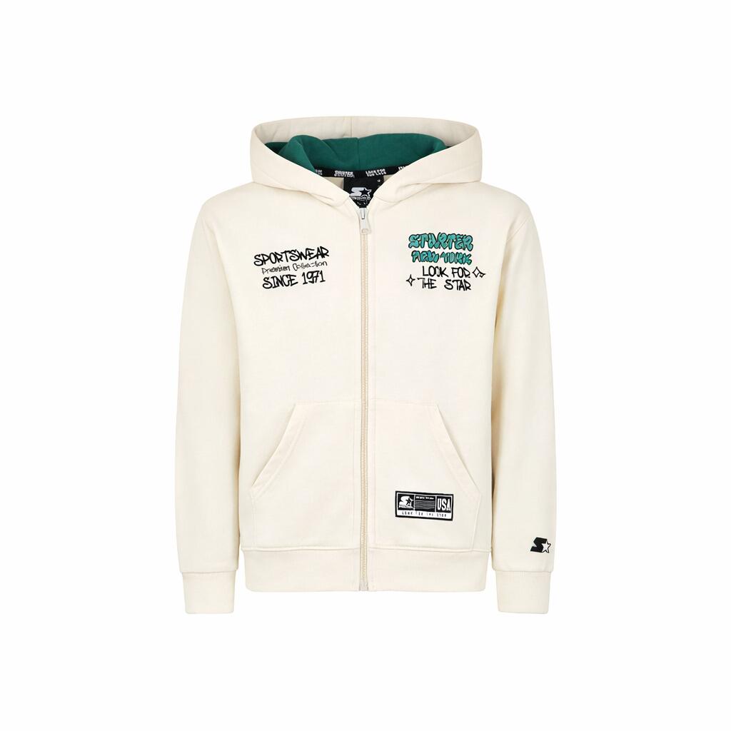 Felpa full zip nailed ball tridimensionale PANNA 1/3