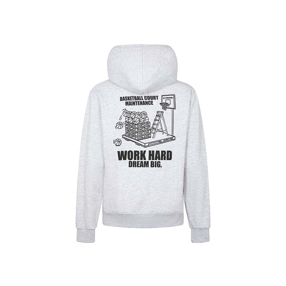 Felpa con cappuccio Work Hard GRIGIO MELANGE 2/7