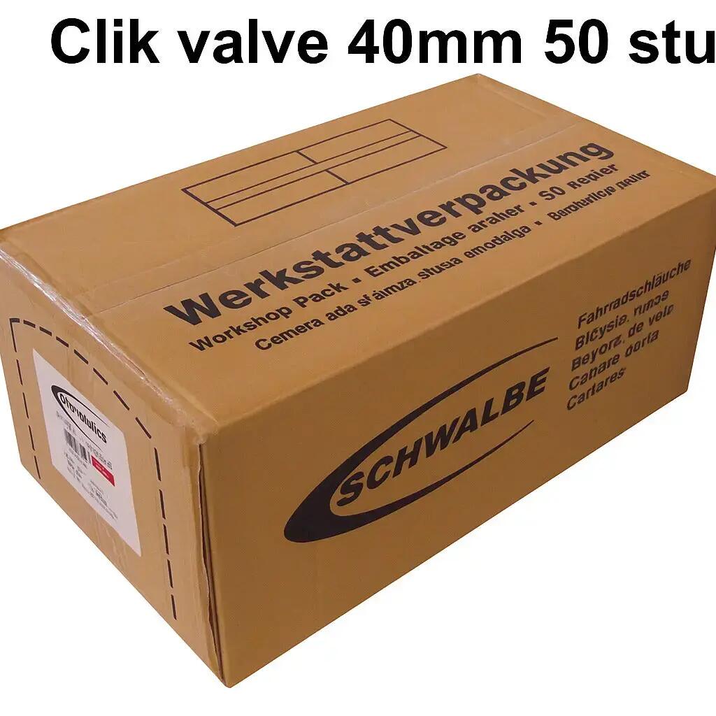 Schwalbe SCV19 28" inner tube 240/62-584/635, 40 mm click valve, pack of 50