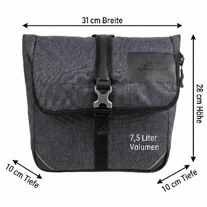 Norco Burnham Lenkertasche mit KlickFix Schultergurt 7,5 Liter Volumen 4/6