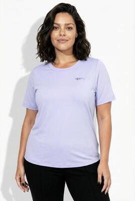Dames functioneel shirt print op de achterkant classic ronde hals korte mouwen