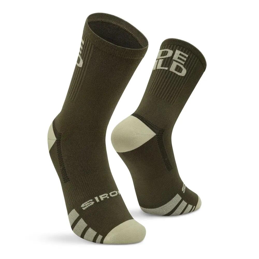 Férfi és Nő Kerékpározás Gravel kerékpáros legénységi zokni GS2 Green 2/6