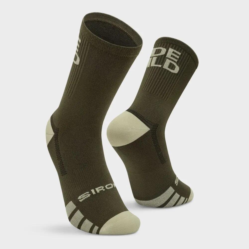 Férfi és Nő Kerékpározás Gravel kerékpáros legénységi zokni GS2 Green 6/6