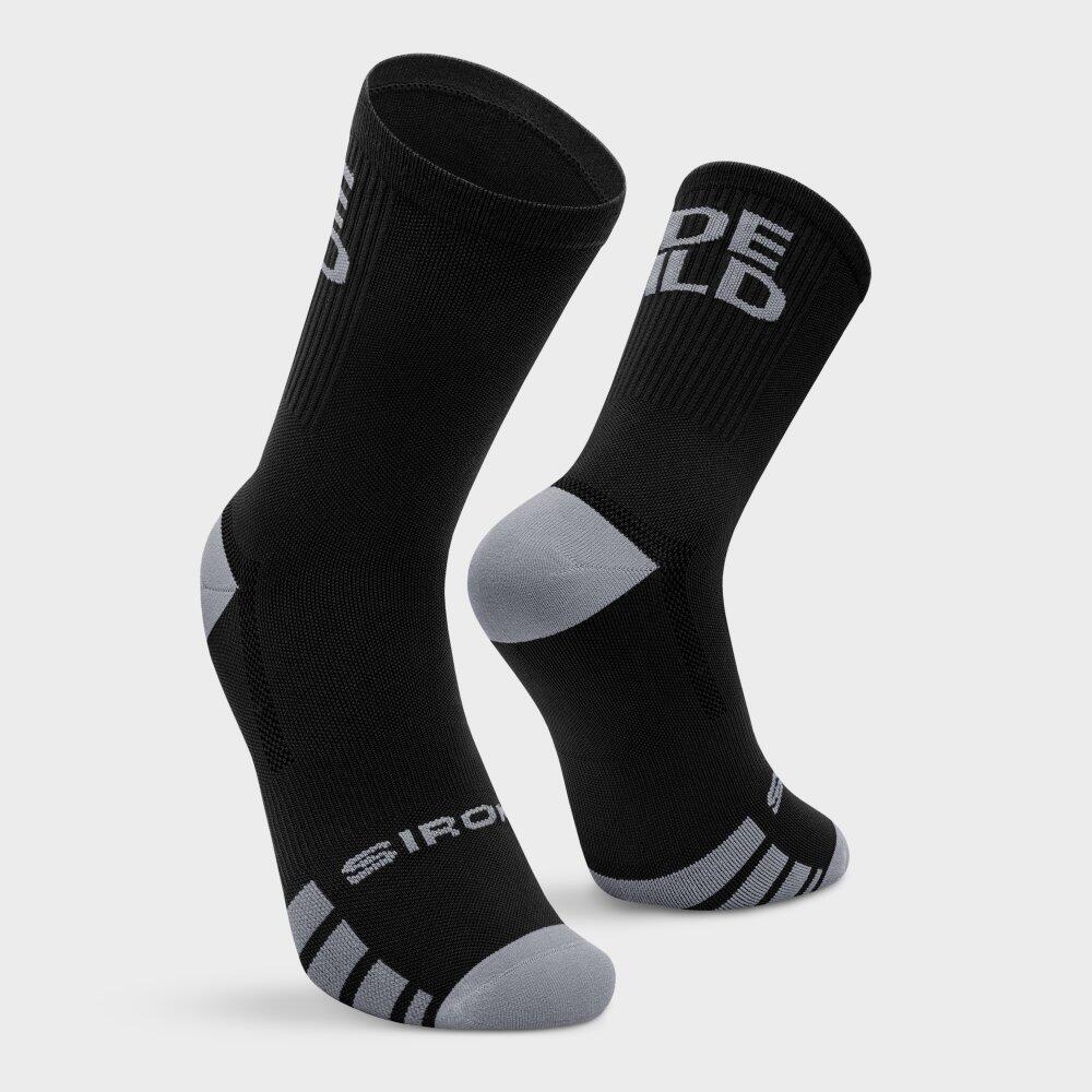 Herren und Damen Radsport Gravel-Fahrradsocken GS2 Black Schwarz 6/6