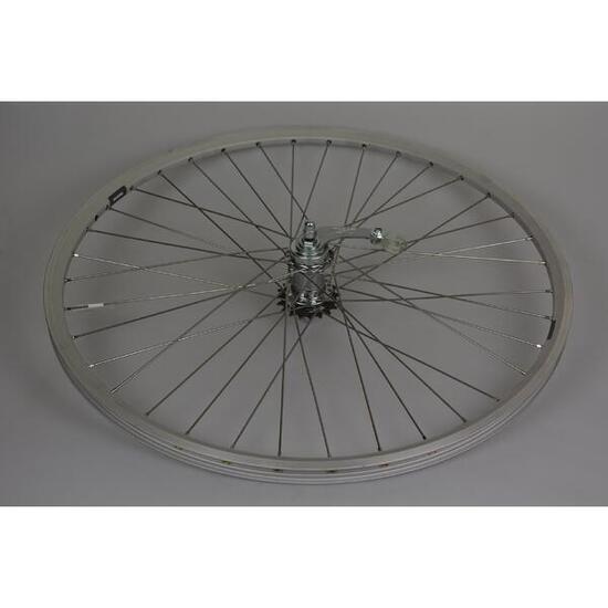 Ruota posteriore 28×19-622 ZAC 2000 36 raggi cerchio alluminio argento.