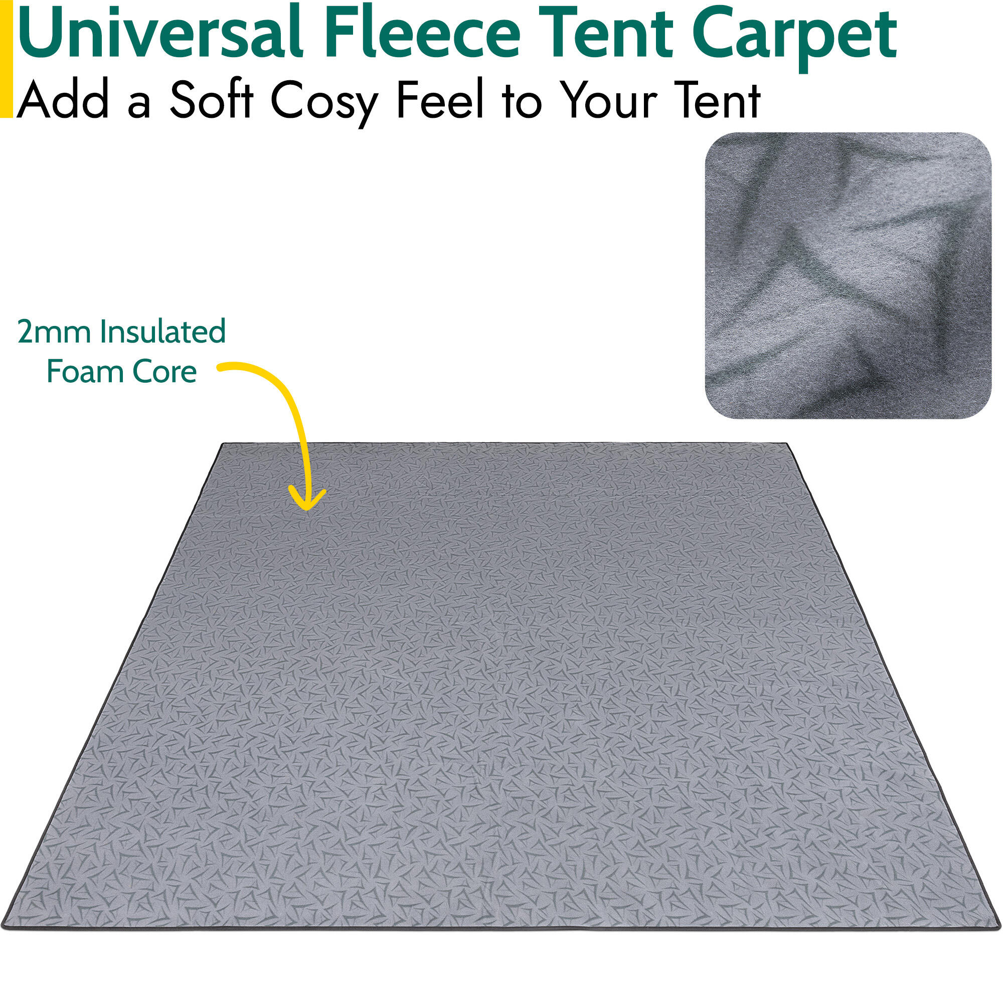 Trail Fleece Tent & Awning Carpet Waterproof Groundsheet Covering