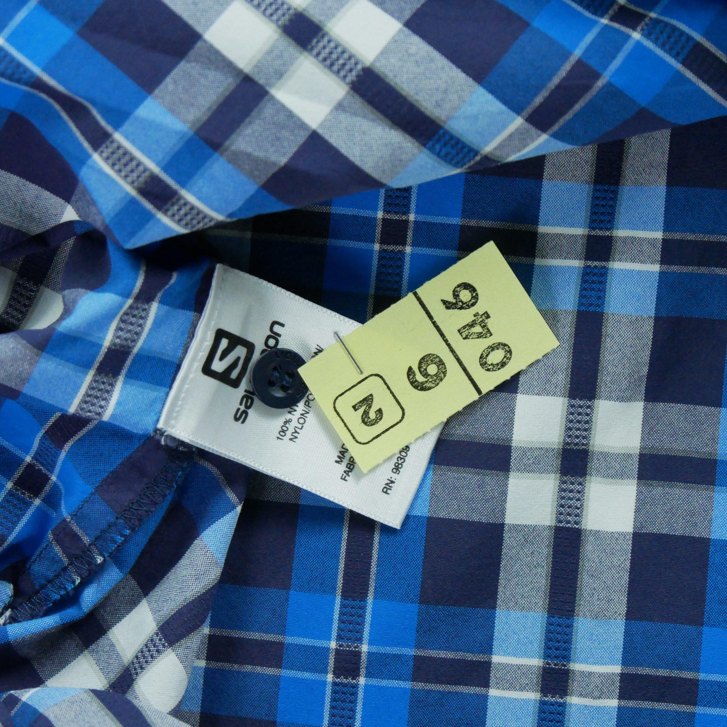 Camisa Casual Azul Xadrez Masculina 6/6
