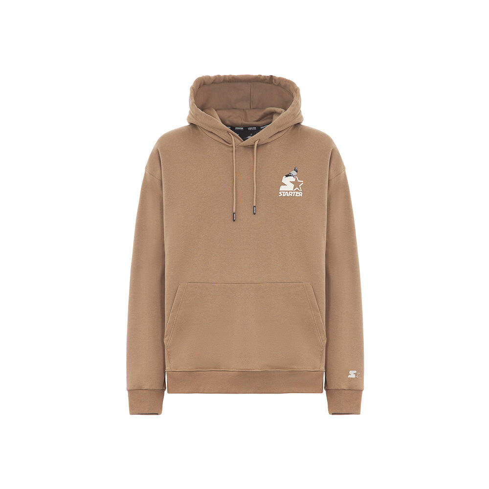 Felpa staple con ricamo e stampa iconic CAMMELLO 2/2