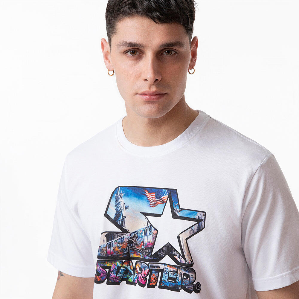 T-shirt three-dimensional logo BIANCO 3/7