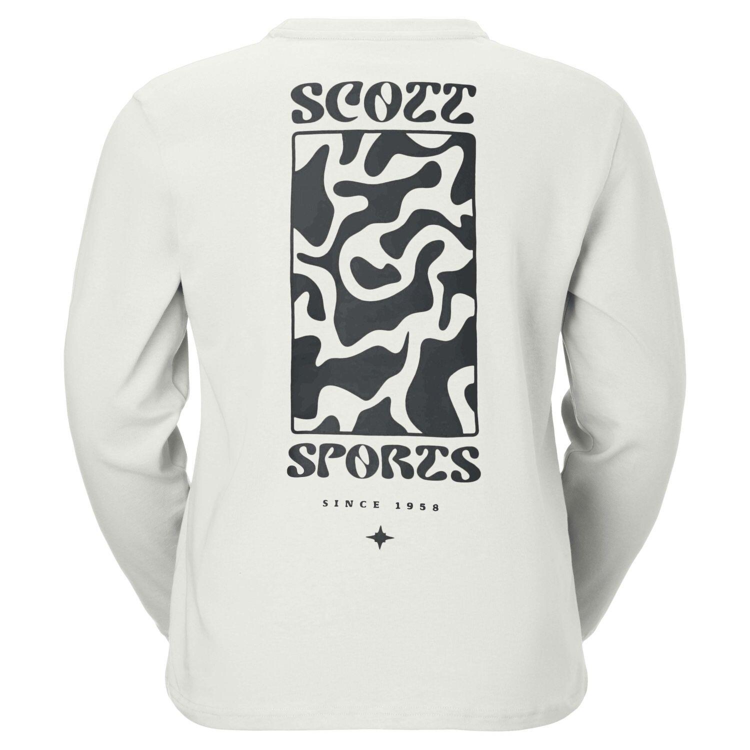 Camiseta de manga larga de hombre Scott GRAPHIC LS blanco 2/3