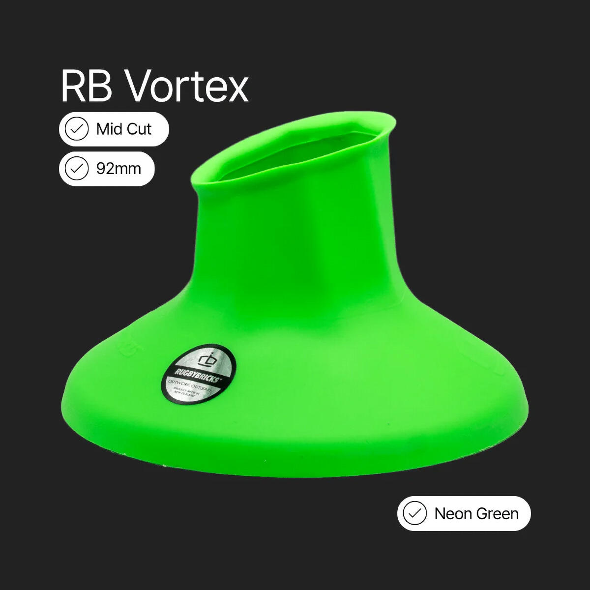 Bricks Vortex Mid Cut Rugbytee Fluogrün 2/2