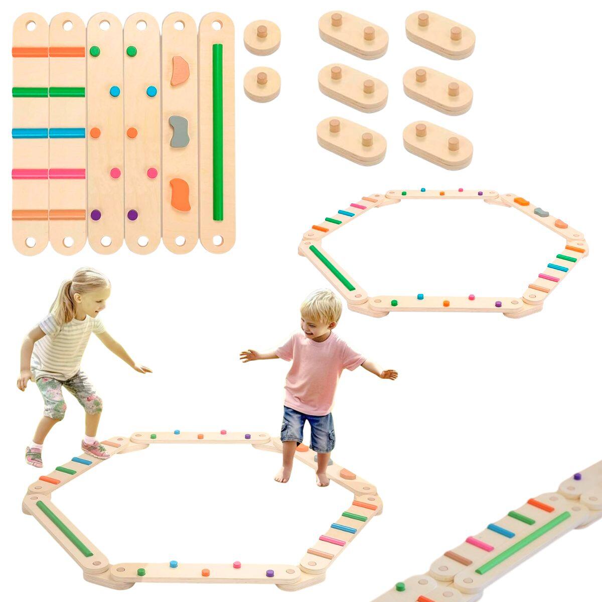 Enfant Fitness Chemin d'Équilibre Sensoriel Arc-en-ciel Multicolore 2/7