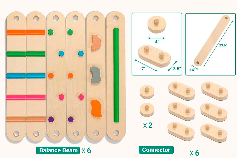 Enfant Fitness Chemin d'Équilibre Sensoriel Arc-en-ciel Multicolore 5/7