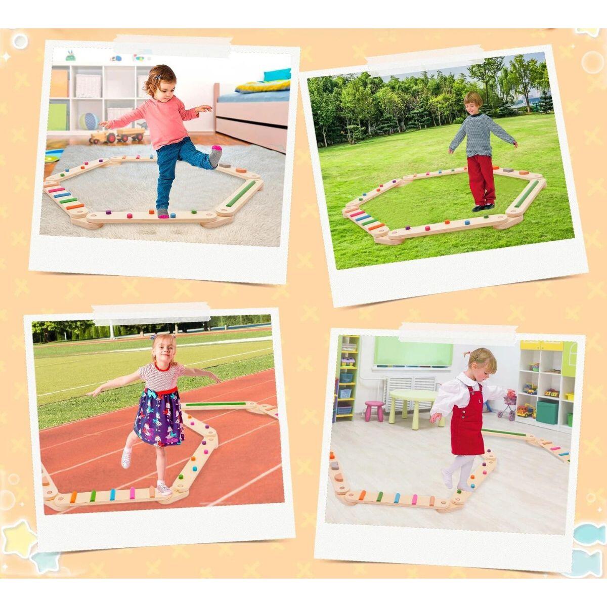 Enfant Fitness Chemin d'Équilibre Sensoriel Arc-en-ciel Multicolore 4/7