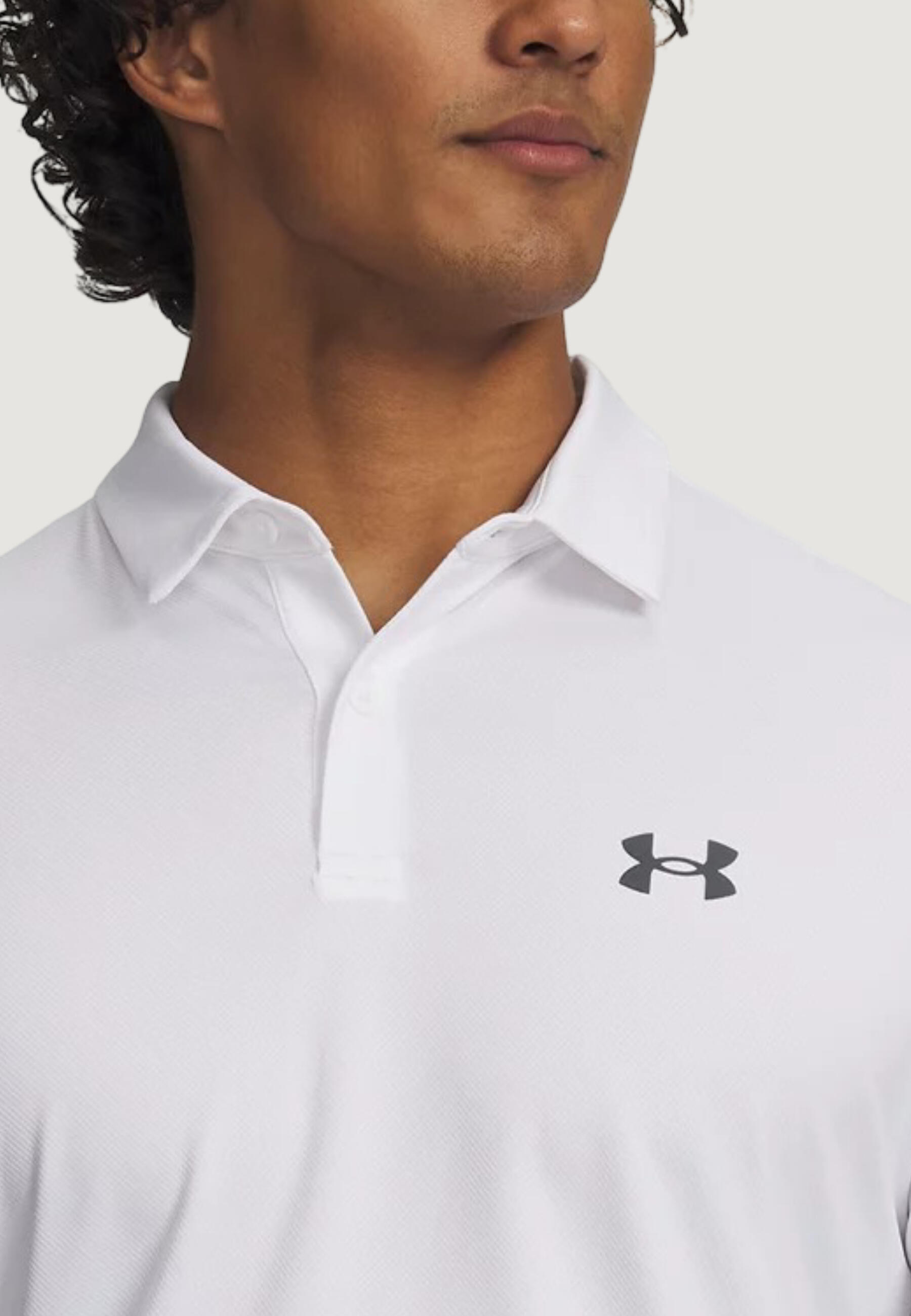 polo manches courtes UA MATCHPLAY POLO HOMME blanc 4/4