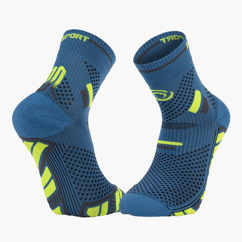 Chaussettes TRAIL ULTRA MID Bleu/Jaune 1/4