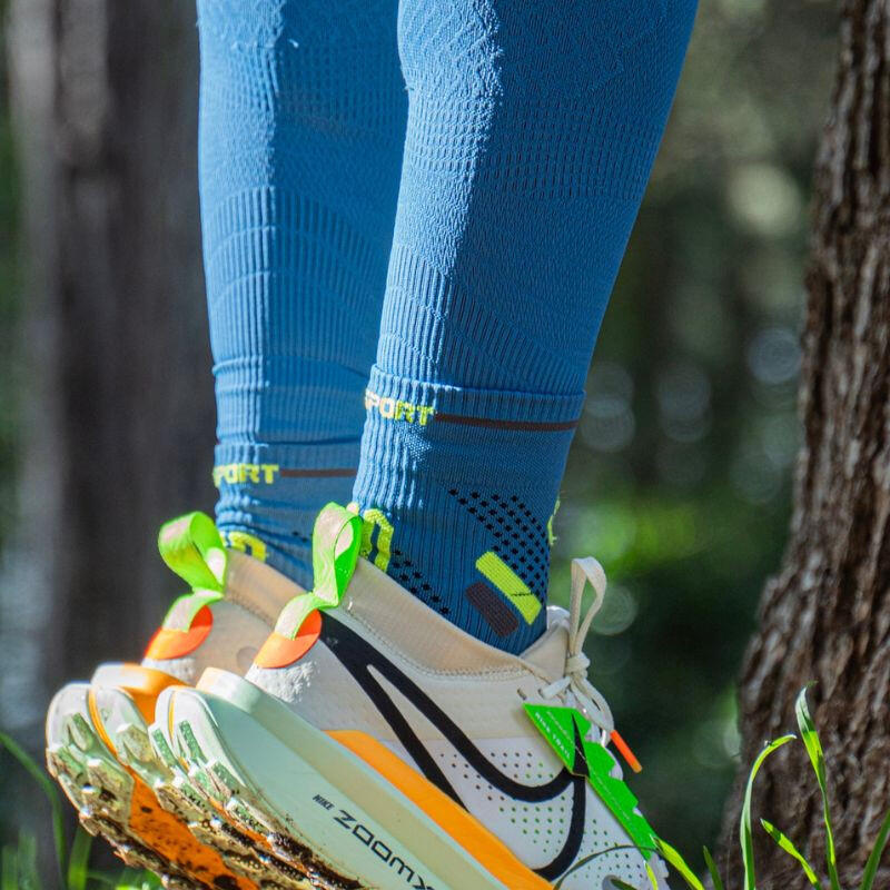 Chaussettes TRAIL ULTRA MID Bleu/Jaune 4/4
