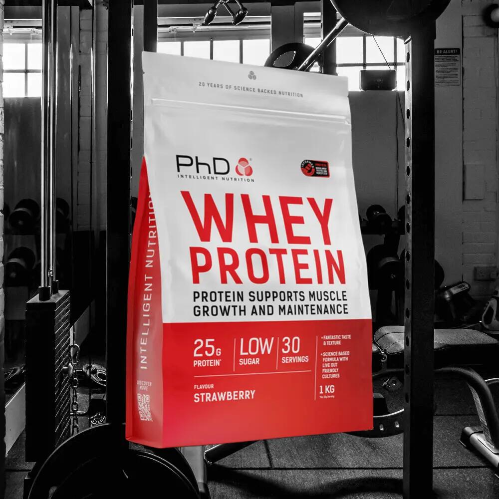 PhD Whey Protein (1000g) Strawberry - Proteins - Whey Protein Concentrate 2/3