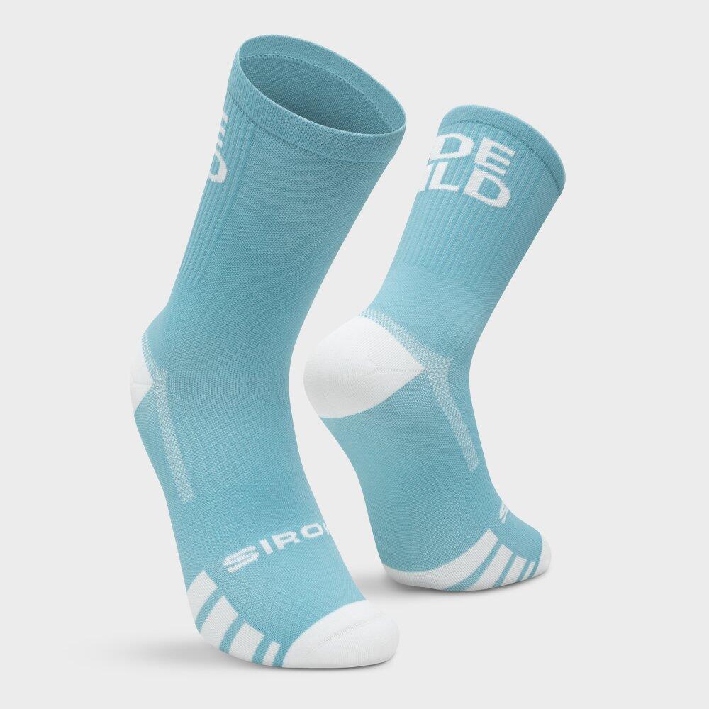 Meias de ciclismo gravel de cano médio Homem e mulher GS2 Blue Azul 6/6