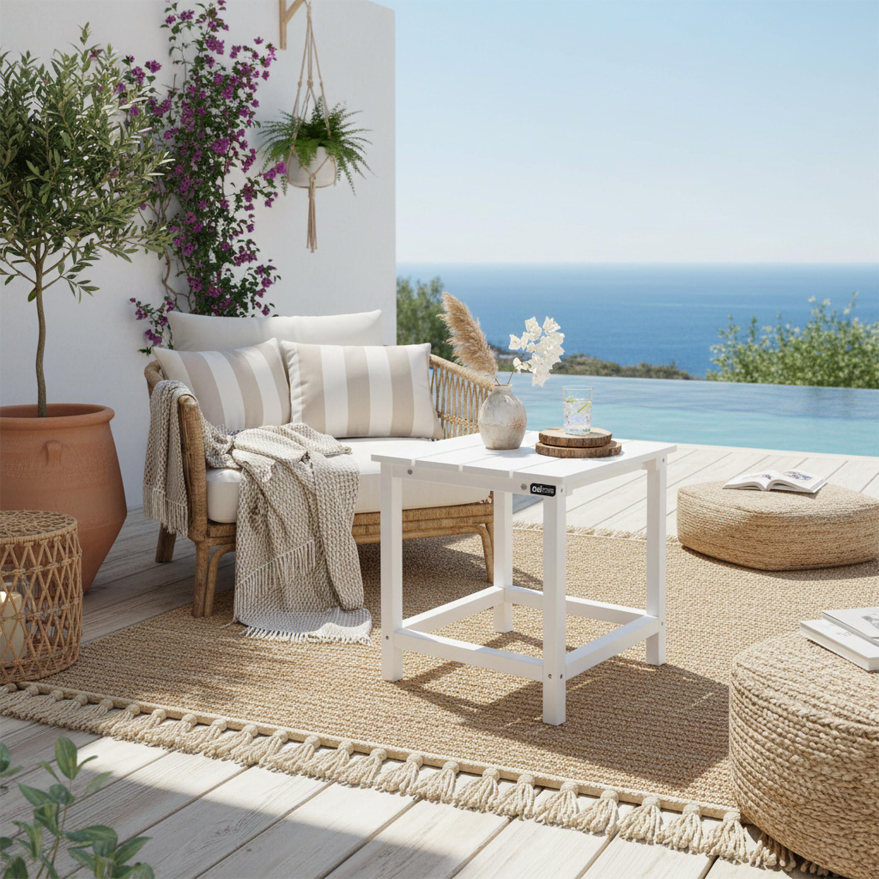 Table d'appoint en Bois - AXI Tess - 40,5 x 40,5 x 46 cm - Blanche 3/6