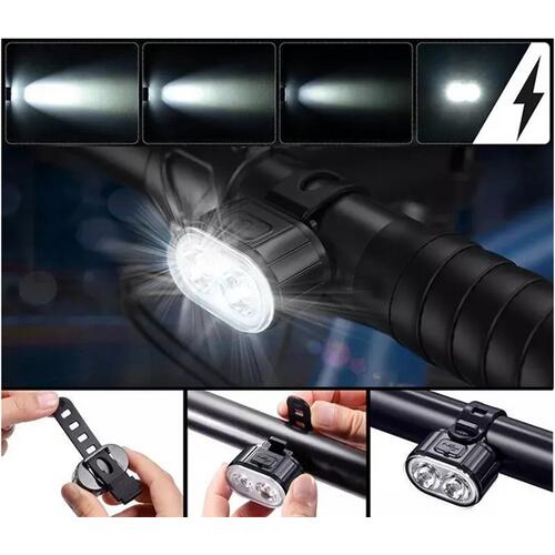 Luci bici Sport: anteriore e posteriore LED, ricaricabili USB. 7/7