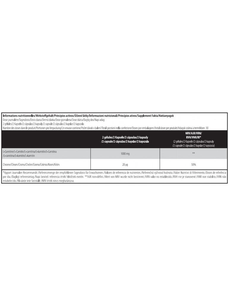 L-carnitine + chrome - 60 capsules de Biotech USA 3/5