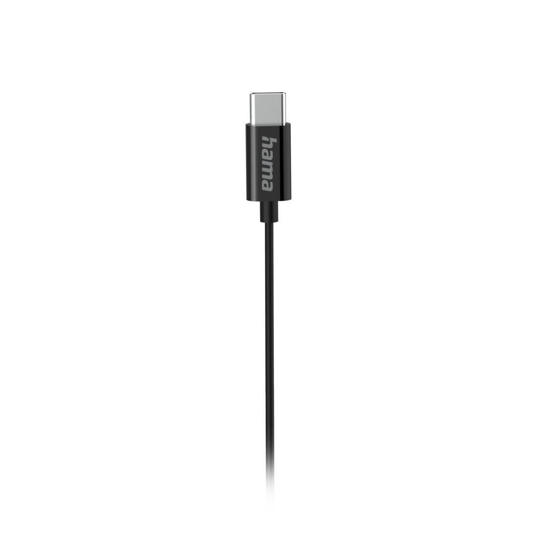 HAMA In-Ear Kopfhörer Curly, In-Ear USB-C Mikrofon, Schwarz 4/6