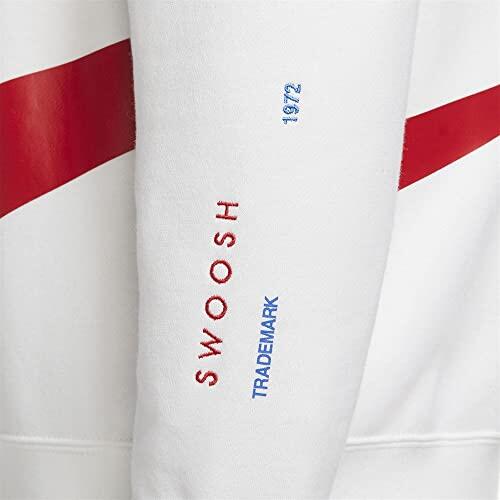 Nike Sportswear Swoosh Felpa Girocollo Bianco/University Red Taglia XXL 3/3