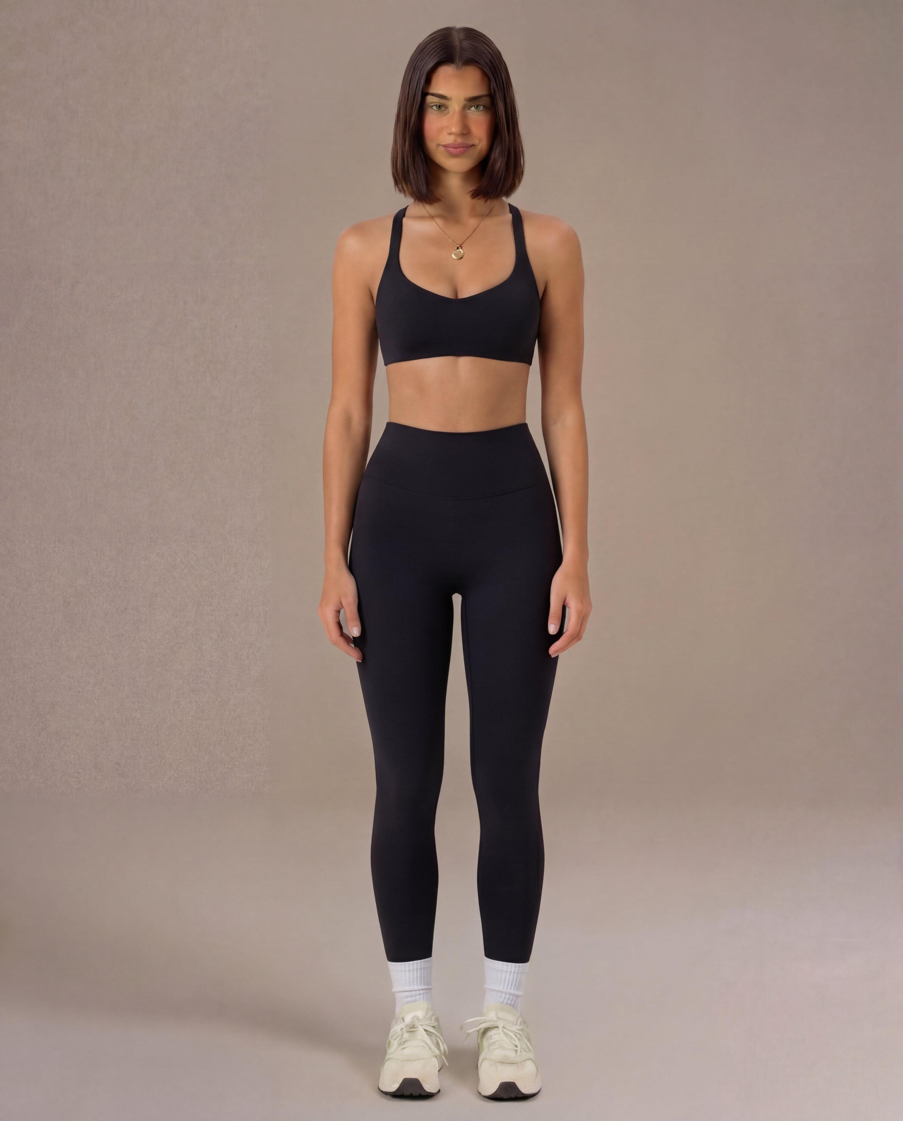 Mallas Leggings Seamless Fitness Mujer Motion Talle Alto - Negro 2/5