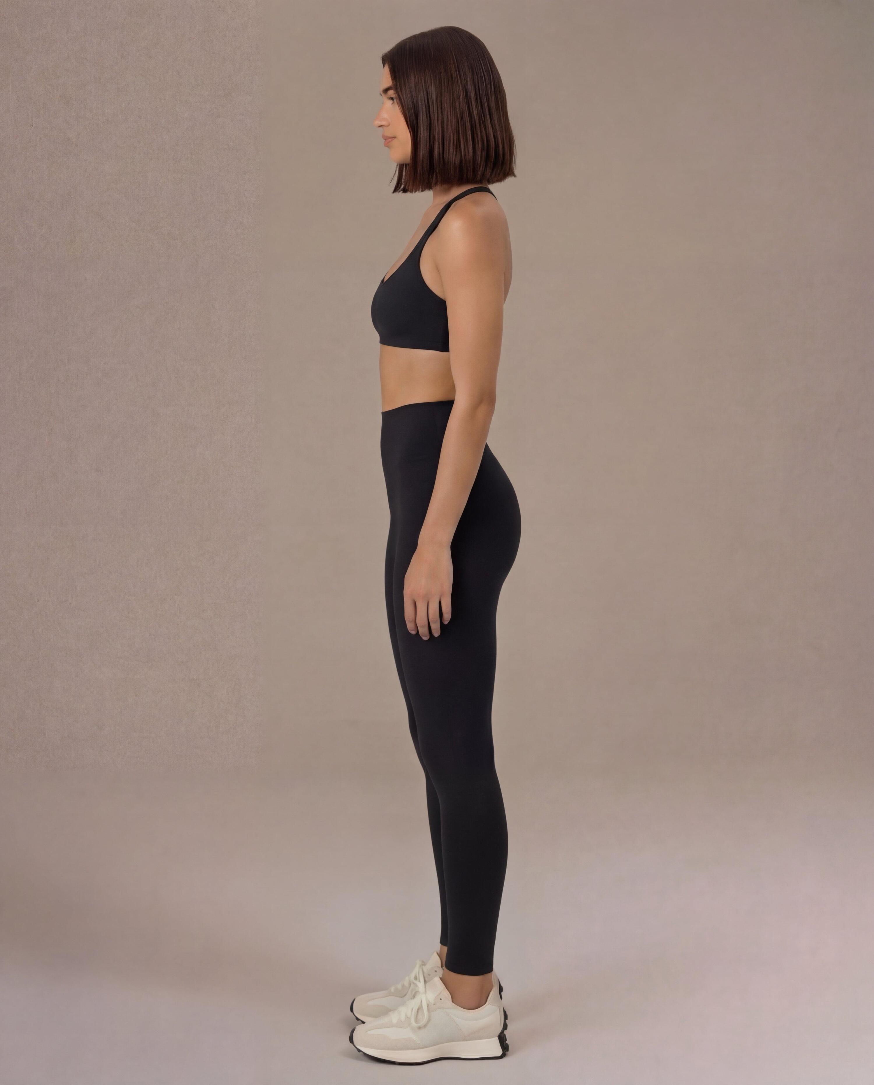 Mallas Leggings Seamless Fitness Mujer Motion Talle Alto - Negro 4/5