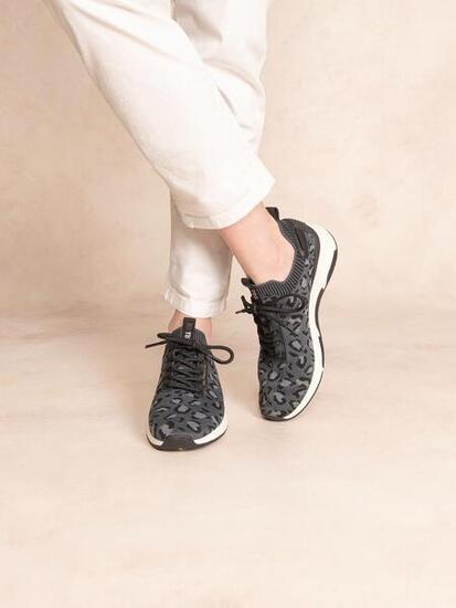 Chaussures de running femme - JELLINA Leopard Noir