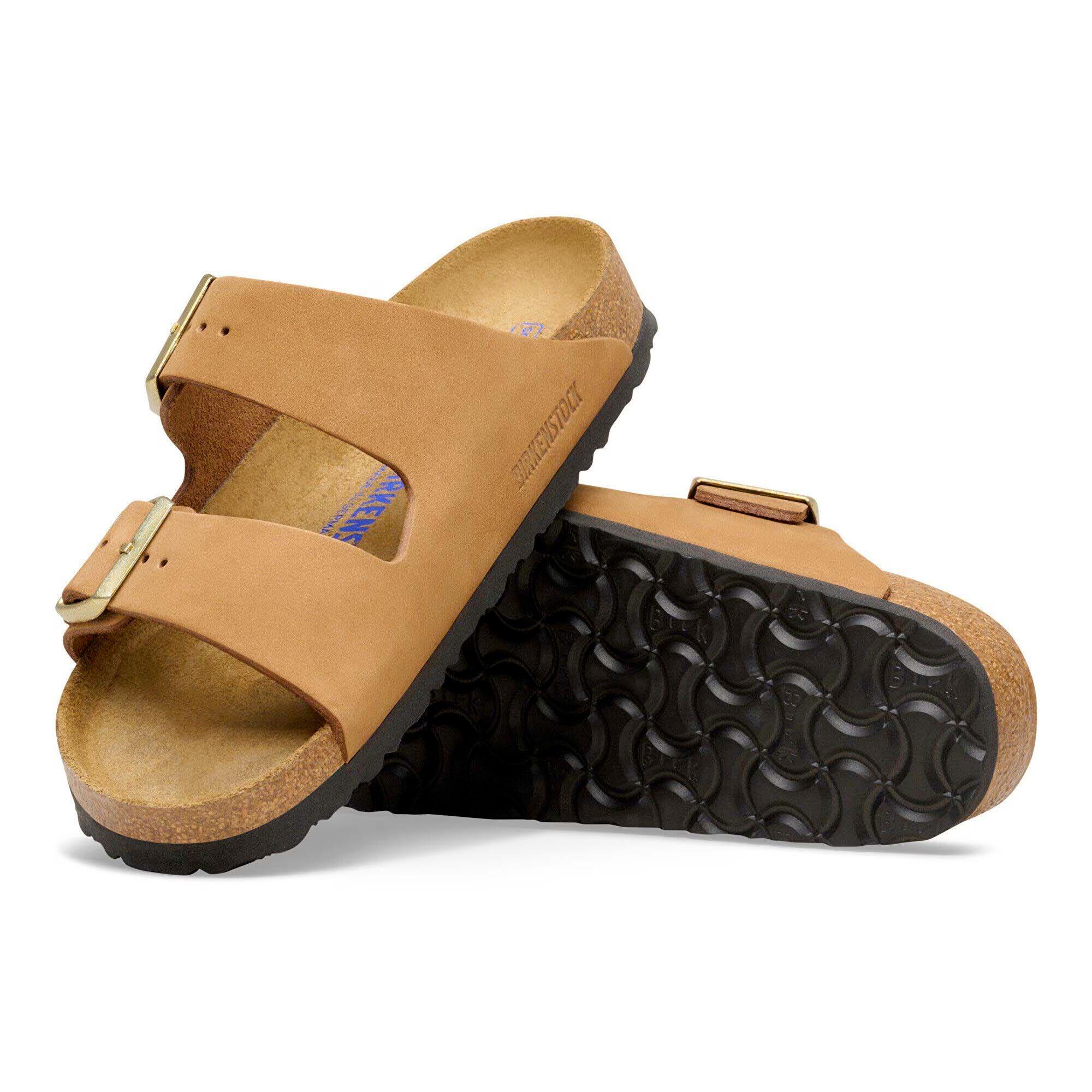 Chinelos Birkenstock Arizona Sfb Em Pele Nubuck Mulher 3/5