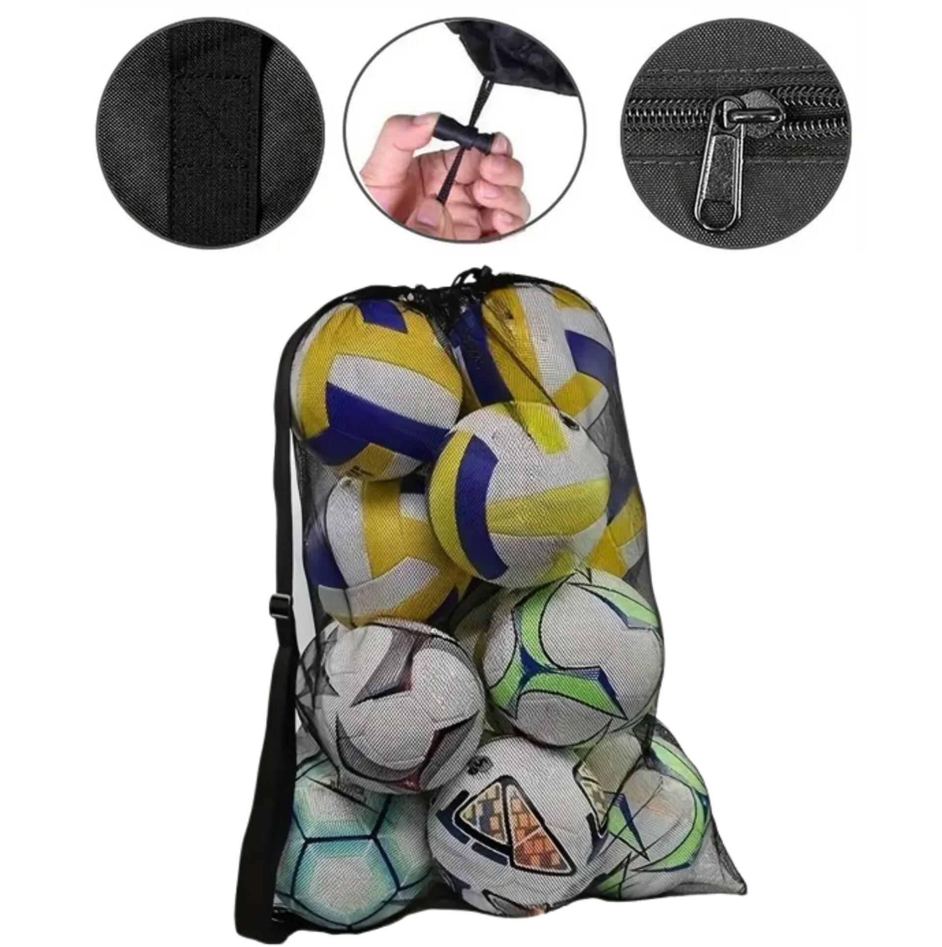 Saco de arrumação para bolas desportivas com cordão e alça 2/5