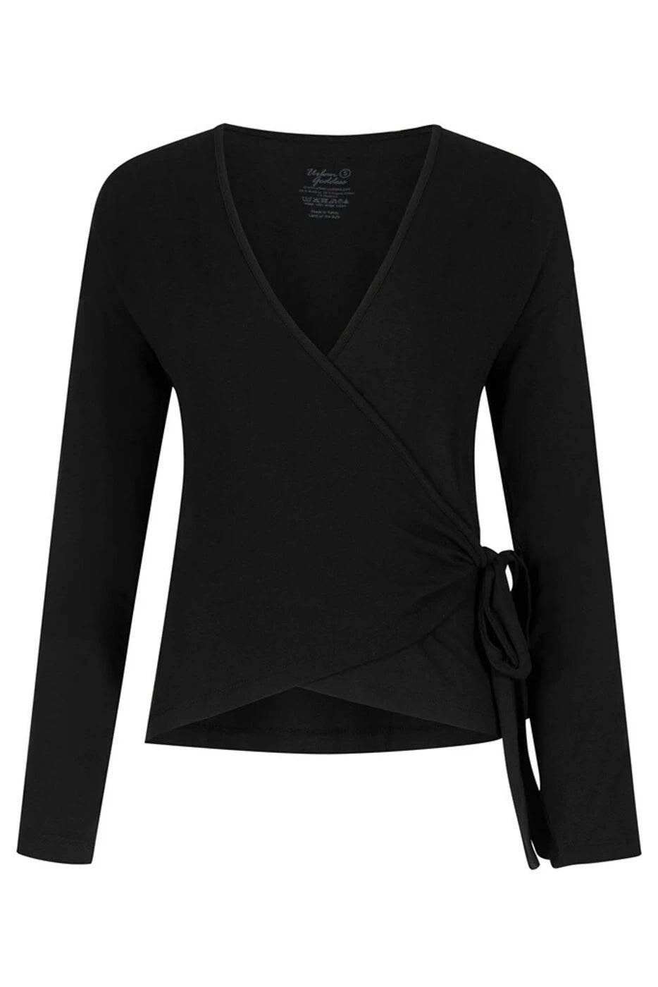 Veste de yoga cache-cœur Aurora – Noir Onyx 5/5