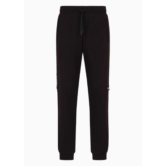 Spodnie dresowe męskie EA7 Emporio Armani sportowe czarne (6DPP57-PJOGZ-1200)