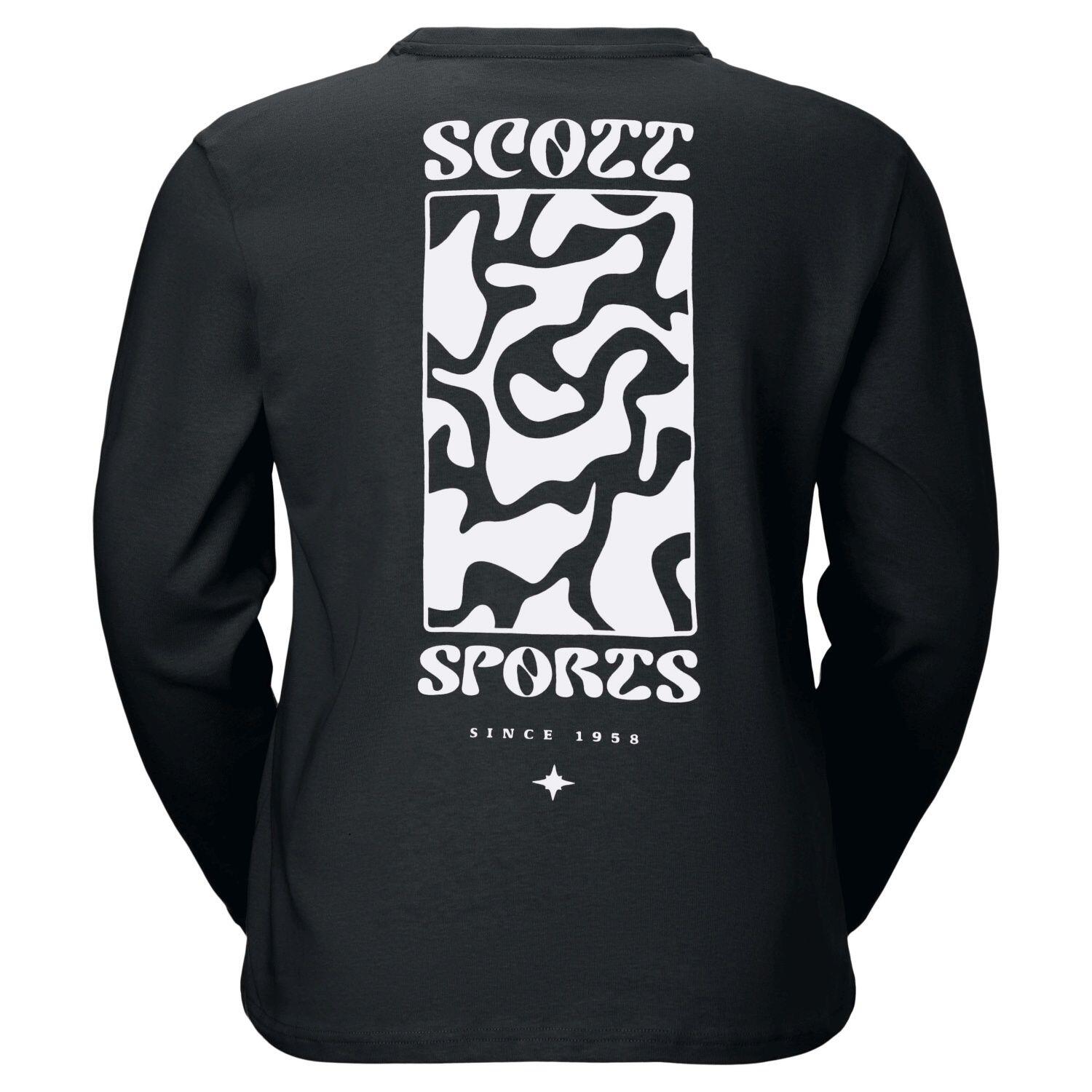 Camiseta de manga larga de hombre Scott GRAPHIC LS negro 2/3