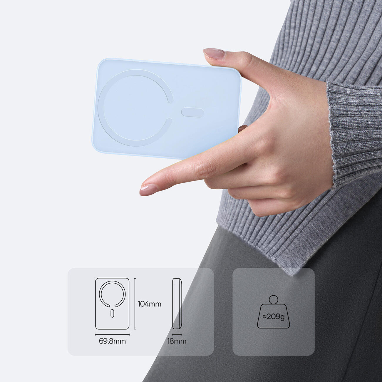 Powerbank Baseus 10000mAh 22,5W indukcyjny magsafe 2/7