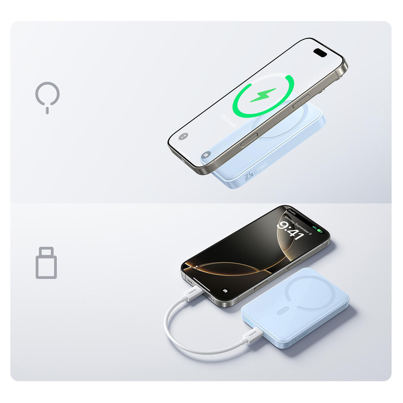 Powerbank Baseus 10000mAh 22,5W indukcyjny magsafe 5/7