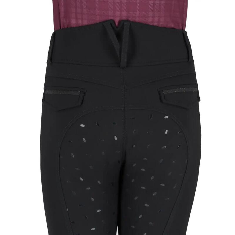 Pantalon echitație QHP Zahra cu grip complet