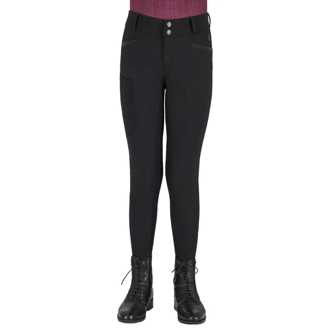 Pantalon équitation full grip fille QHP Zahra 1/7