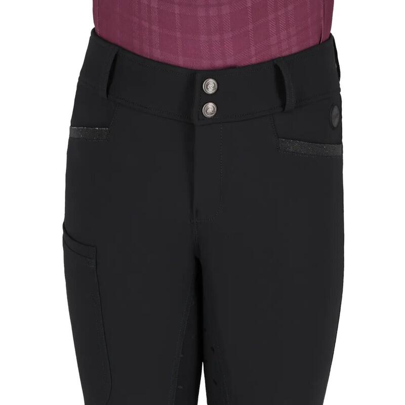 Pantaloni echitație QHP Zahra cu grip complet