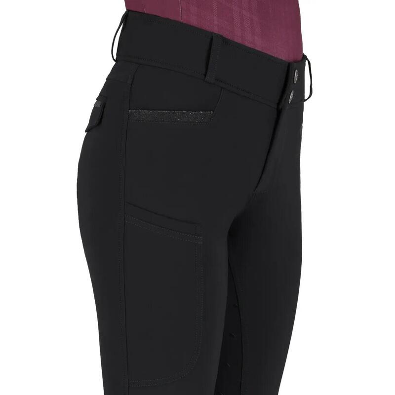 Pantalon echitație QHP Zahra cu grip complet