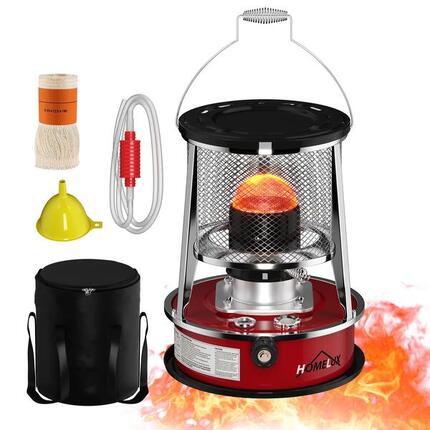 Tragbarer Petroleumofen 2600W mit Tragetasche, Kippschutz & Sauerstoffsensor